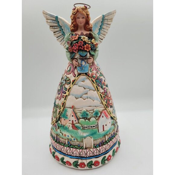 Jim Shore Heartwood Creek Angel Figurine "New Beginnings" CL1674 9 Inches Hand-P - Picture 9 of 9